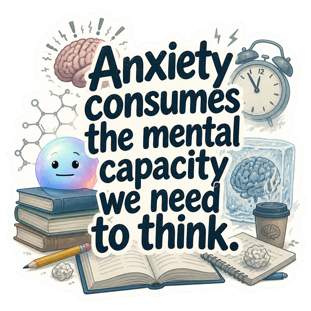 Anxiety consumes the mental capacity we need to think.