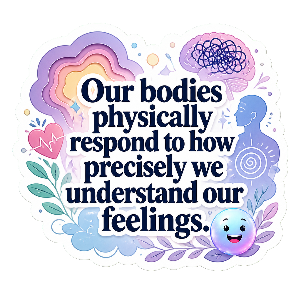 Our bodies physically respond to how precisely we understand our feelings.