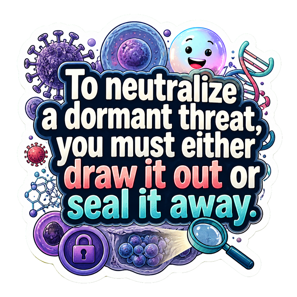 To neutralize a dormant threat, you must either draw it out or seal it away.