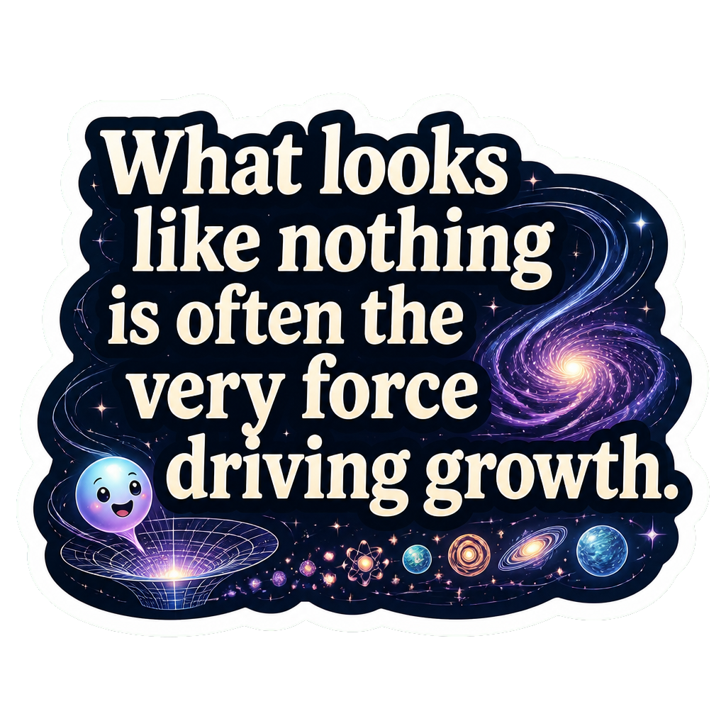 What looks like nothing is often the very force driving growth.