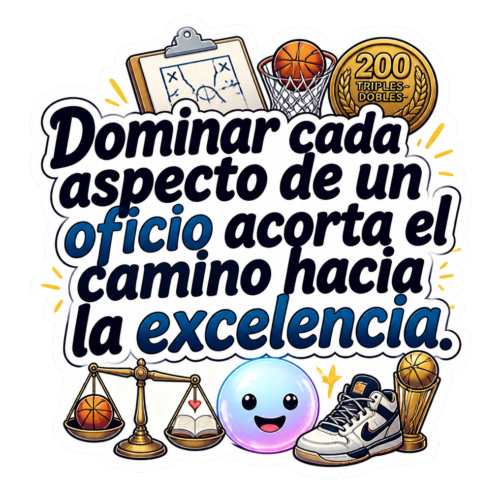 Dominar cada aspecto de un oficio acorta el camino hacia la excelencia.