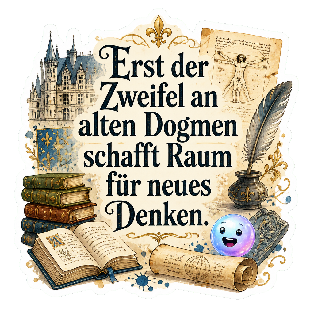 Erst der Zweifel an alten Dogmen schafft Raum für neues Denken.