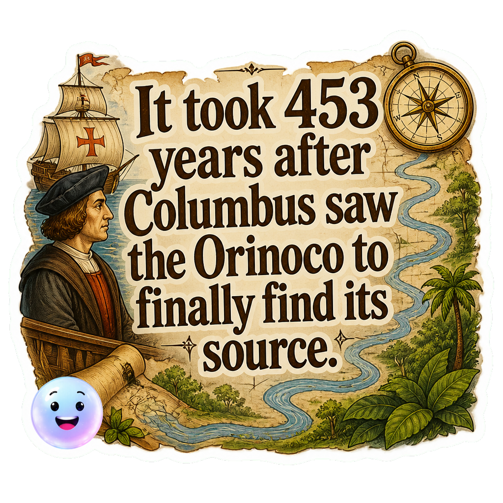 It took 453 years after Columbus saw the Orinoco to finally find its source.