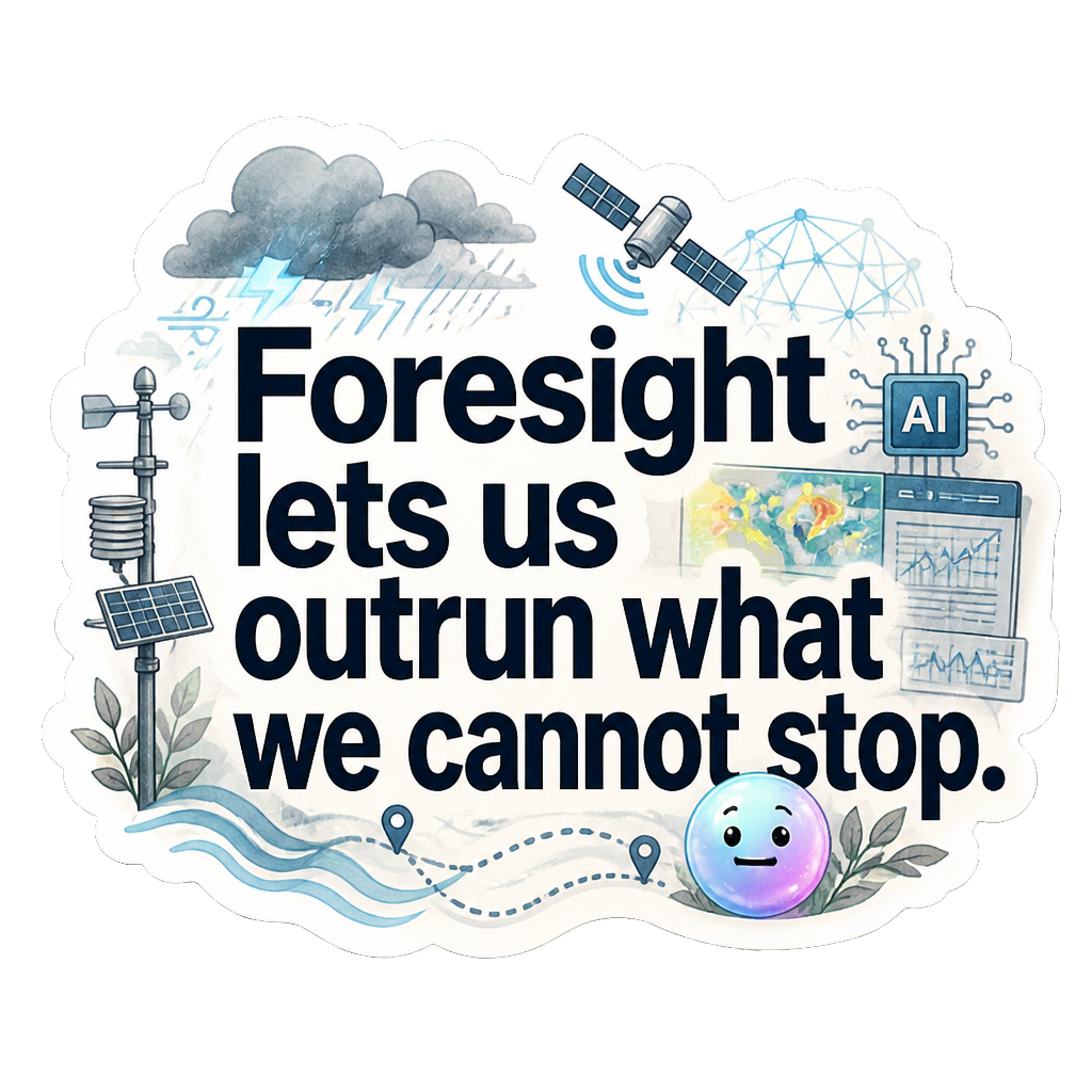 Foresight lets us outrun what we cannot stop.