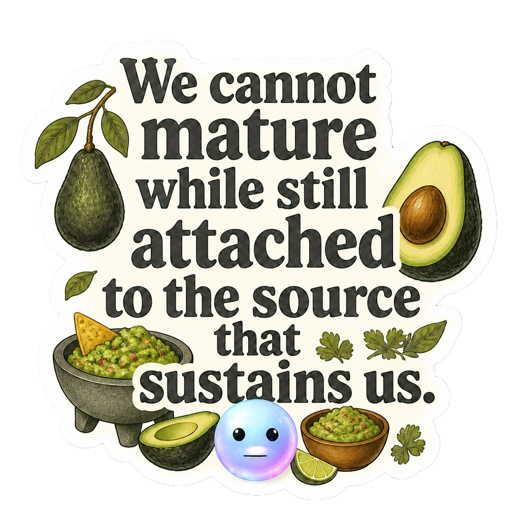 We cannot mature while still attached to the source that sustains us.