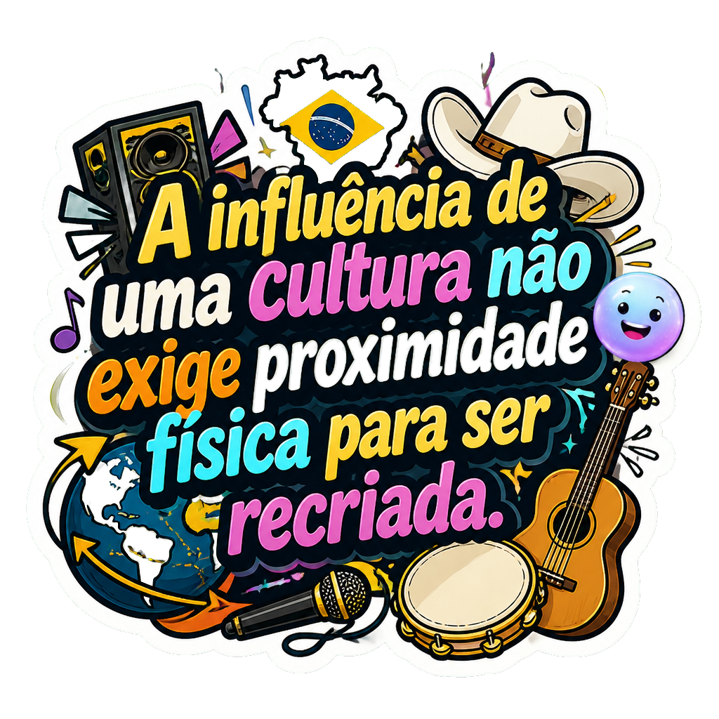 A influência de uma cultura não exige proximidade física para ser recriada.