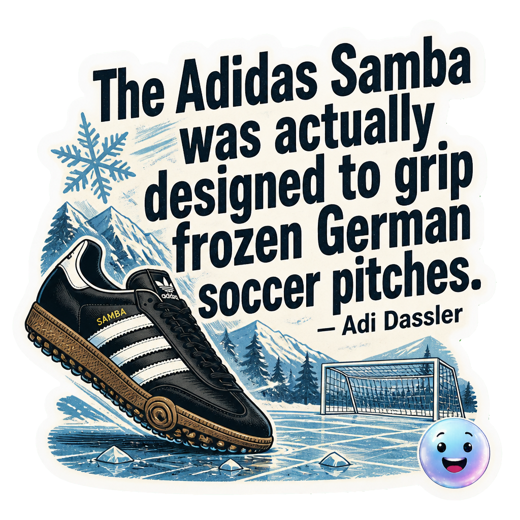 The Adidas Samba was actually designed to grip frozen German soccer pitches.