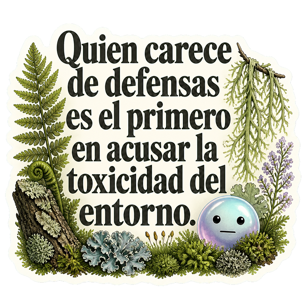 Quien carece de defensas es el primero en acusar la toxicidad del entorno.