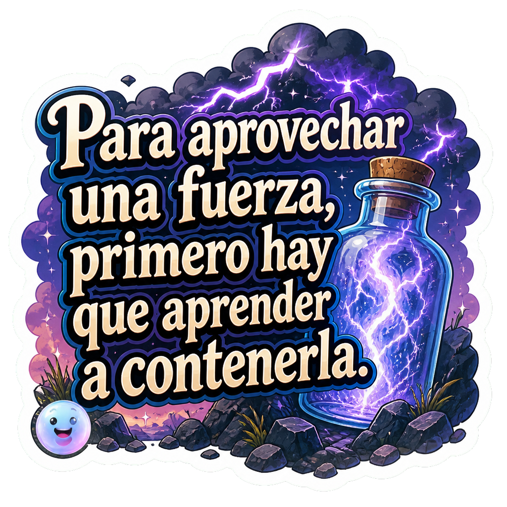 Para aprovechar una fuerza, primero hay que aprender a contenerla.