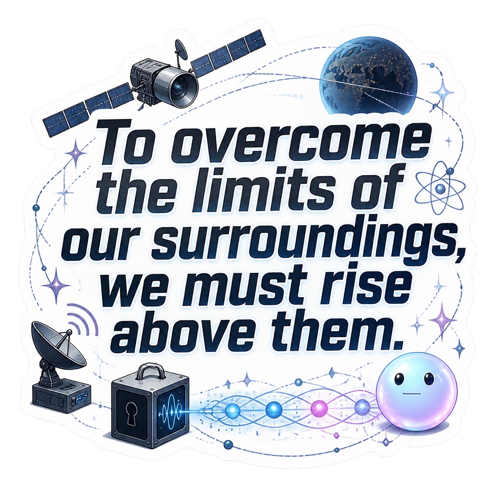 To overcome the limits of our surroundings, we must rise above them.