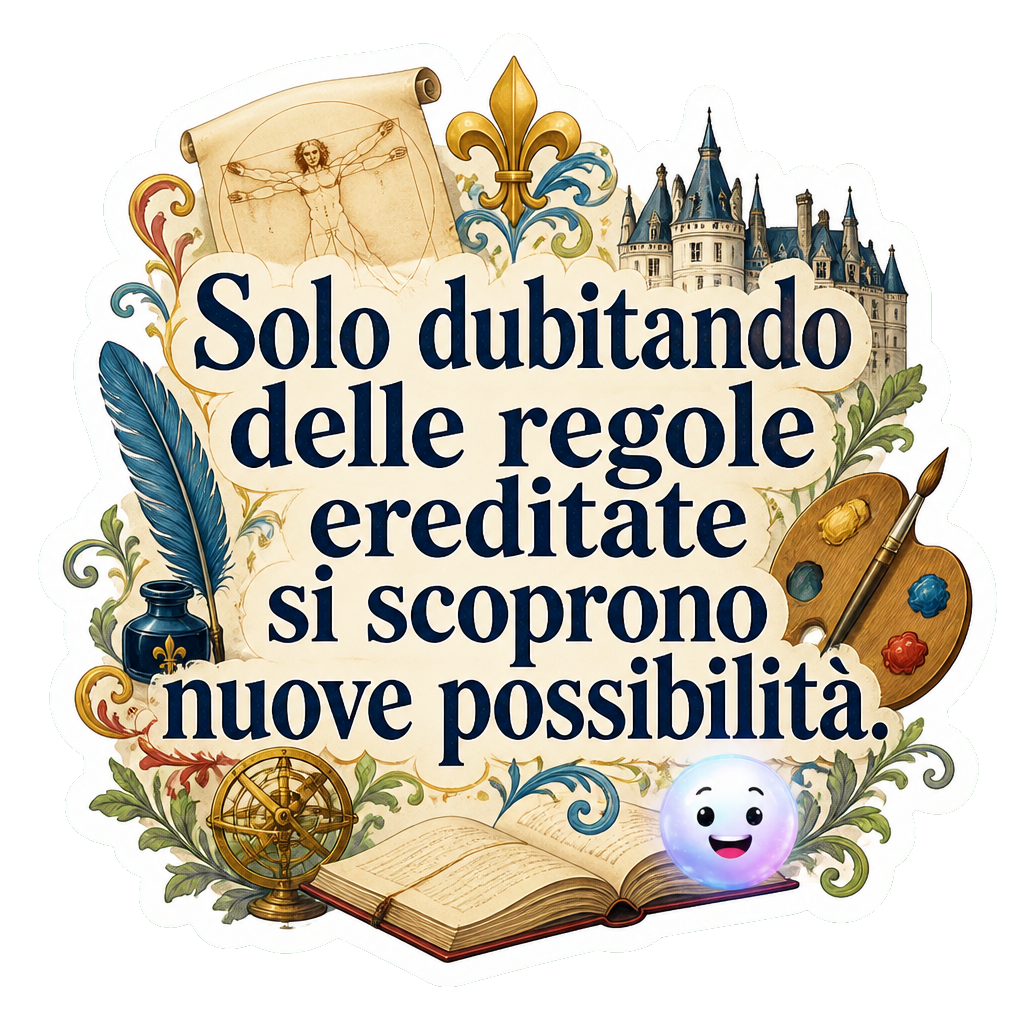 Solo dubitando delle regole ereditate si scoprono nuove possibilità.