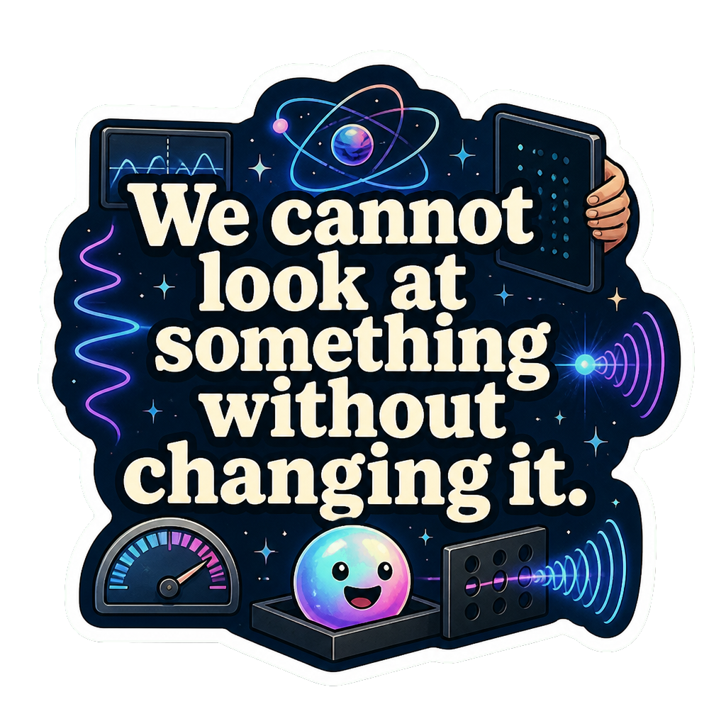 We cannot look at something without changing it.