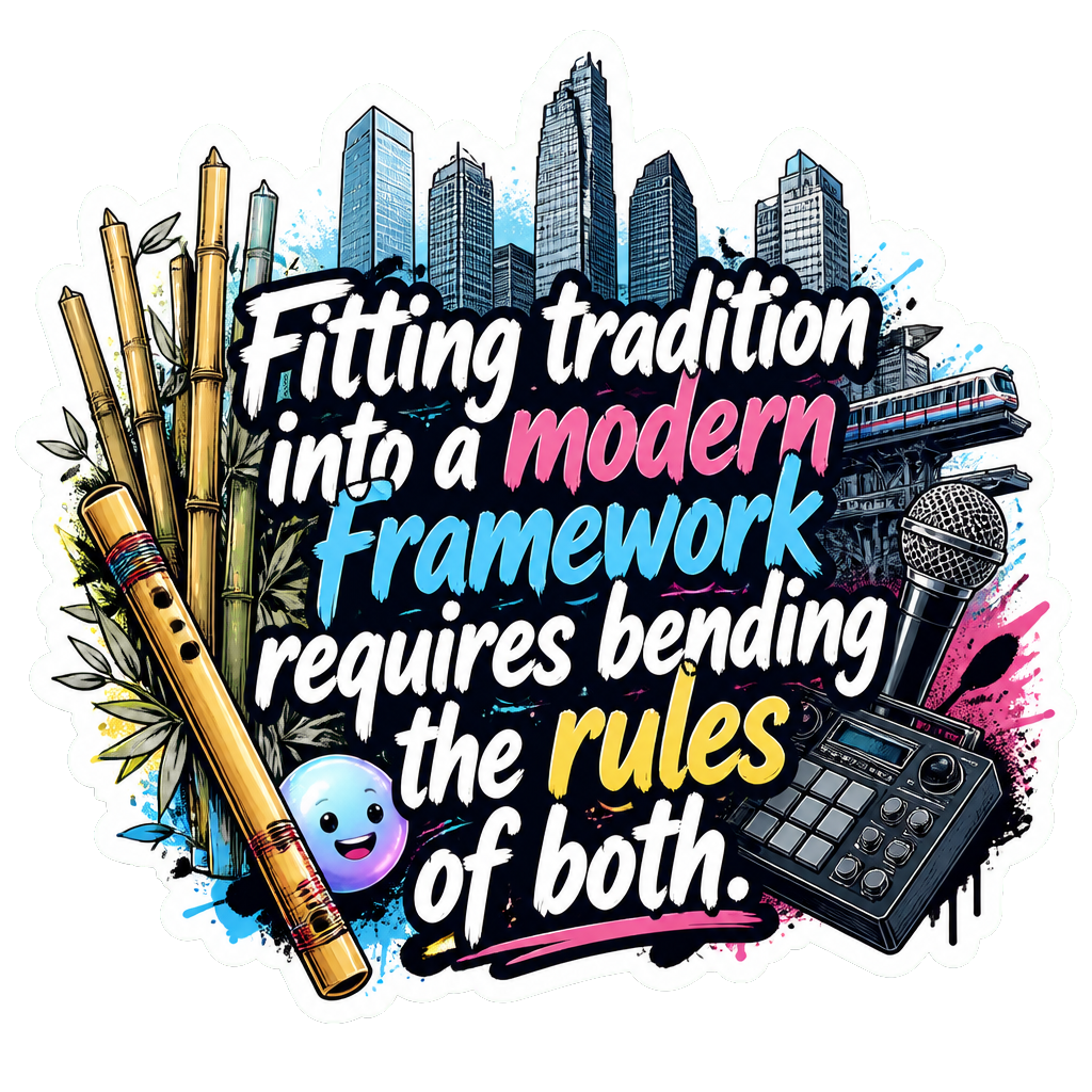 Fitting tradition into a modern framework requires bending the rules of both.