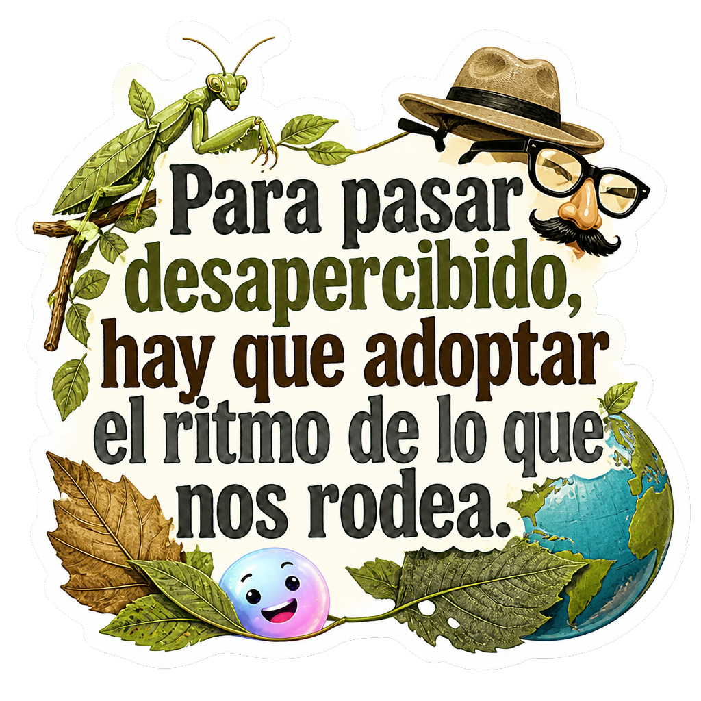 Para pasar desapercibido, hay que adoptar el ritmo de lo que nos rodea.