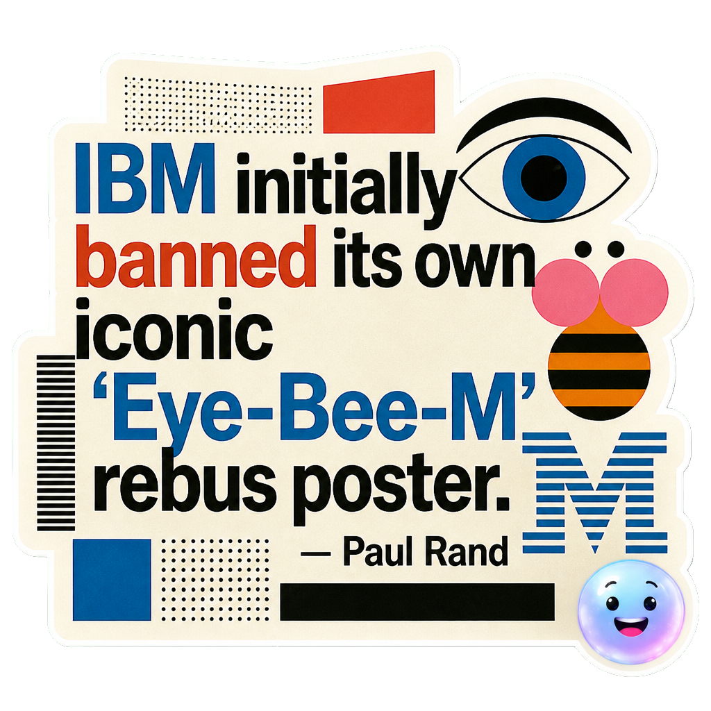 IBM initially banned its own iconic 'Eye-Bee-M' rebus poster.