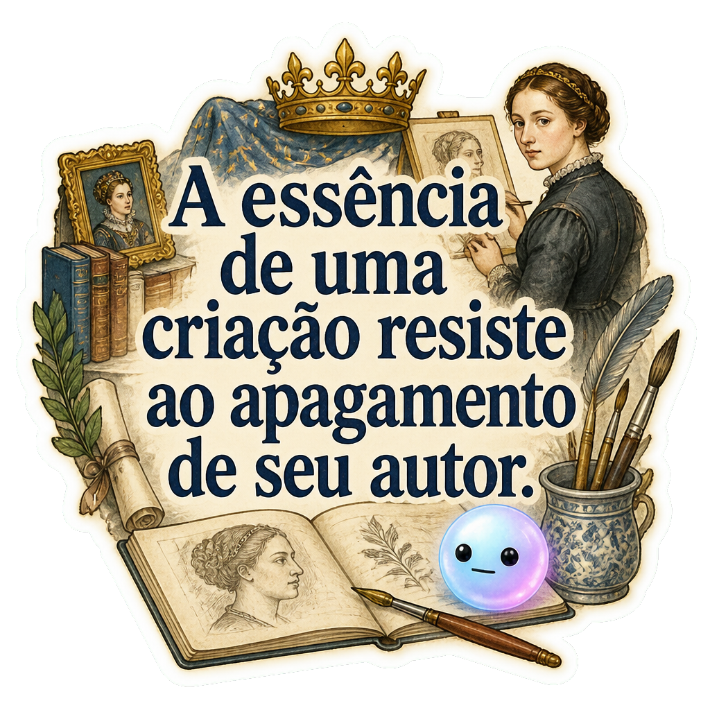A essência de uma criação resiste ao apagamento de seu autor.