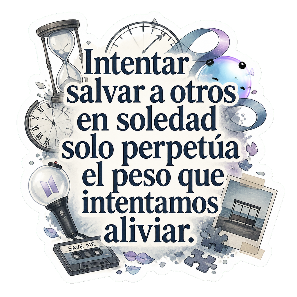Intentar salvar a otros en soledad solo perpetúa el peso que intentamos aliviar.