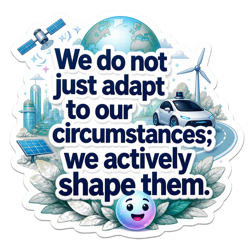 We do not just adapt to our circumstances; we actively shape them.
