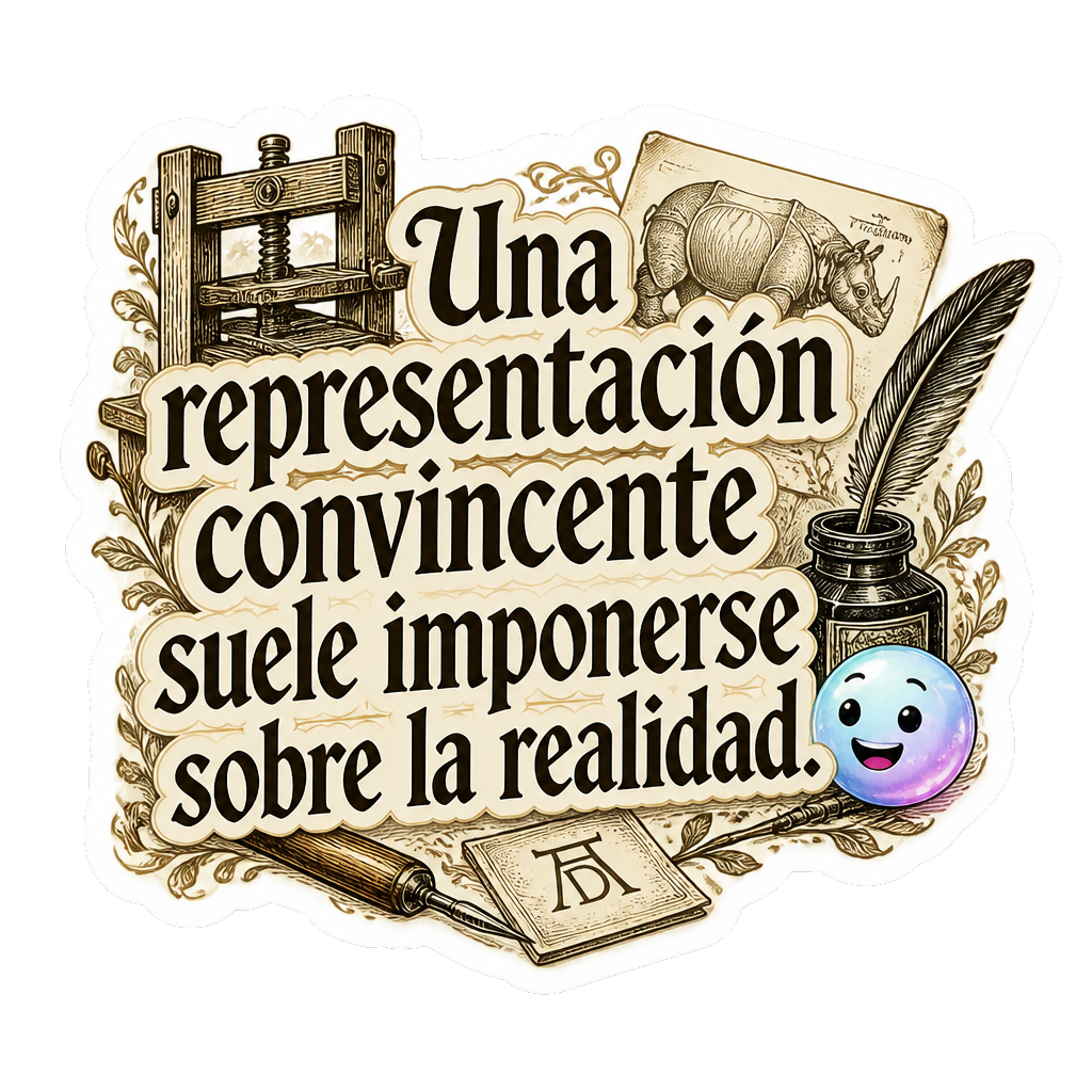 Una representación convincente suele imponerse sobre la realidad.