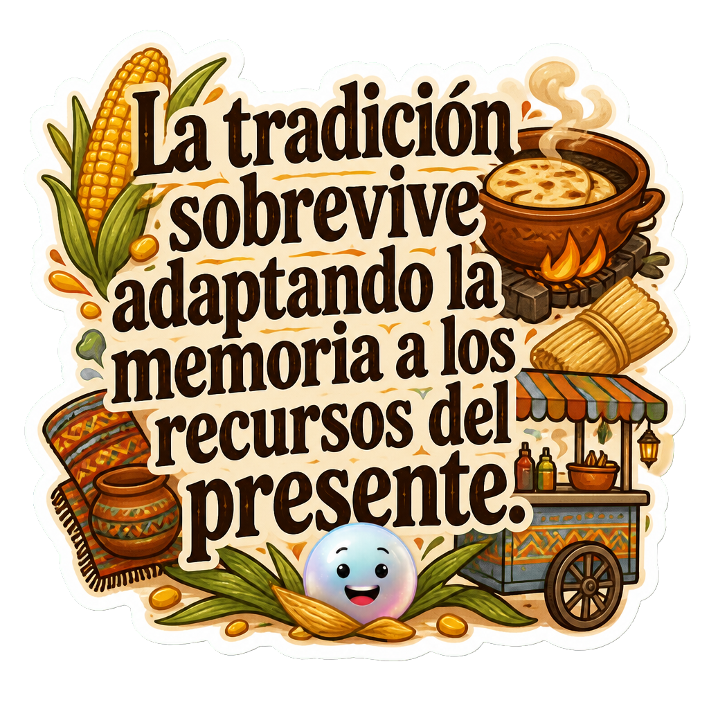 La tradición sobrevive adaptando la memoria a los recursos del presente.