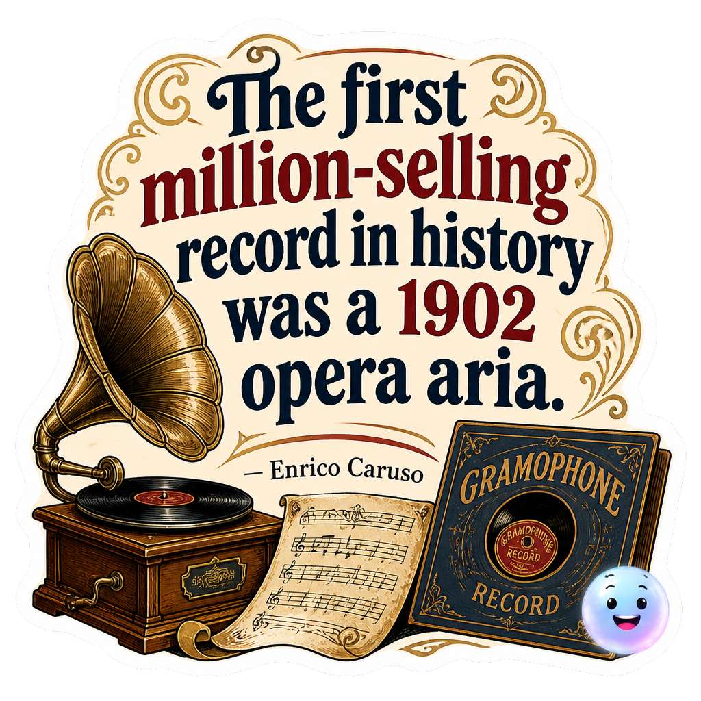 The first million-selling record in history was a 1902 opera aria.
