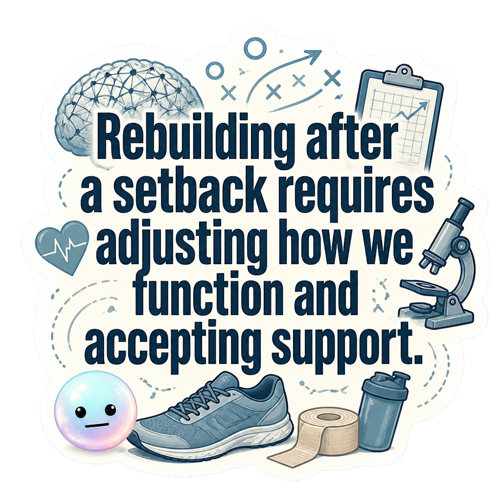 Rebuilding after a setback requires adjusting how we function and accepting support.