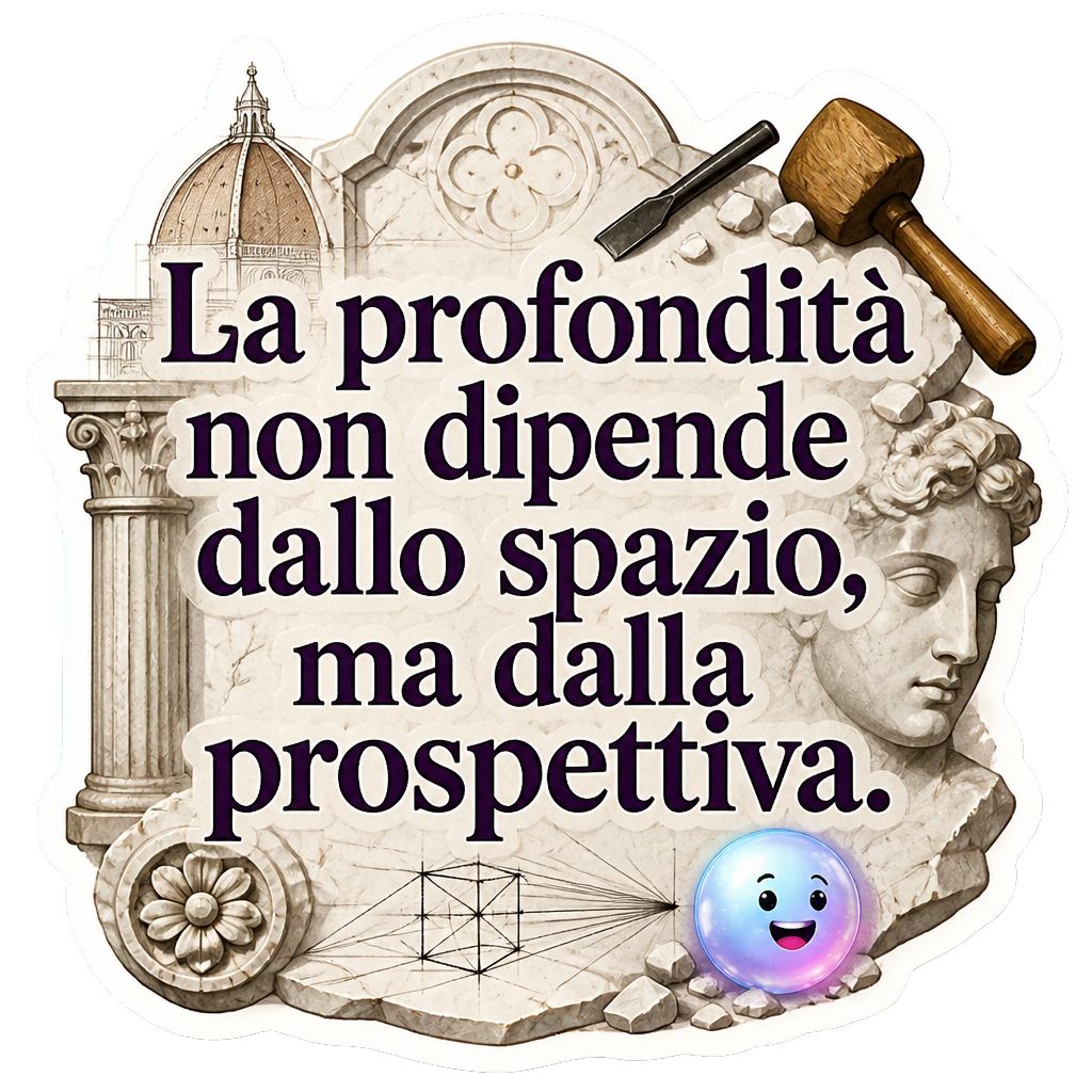 La profondità non dipende dallo spazio, ma dalla prospettiva.