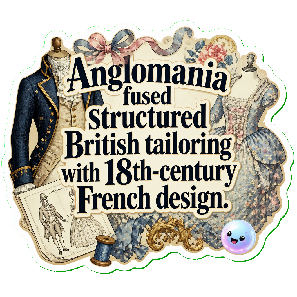 Anglomania fused structured British tailoring with 18th-century French design.