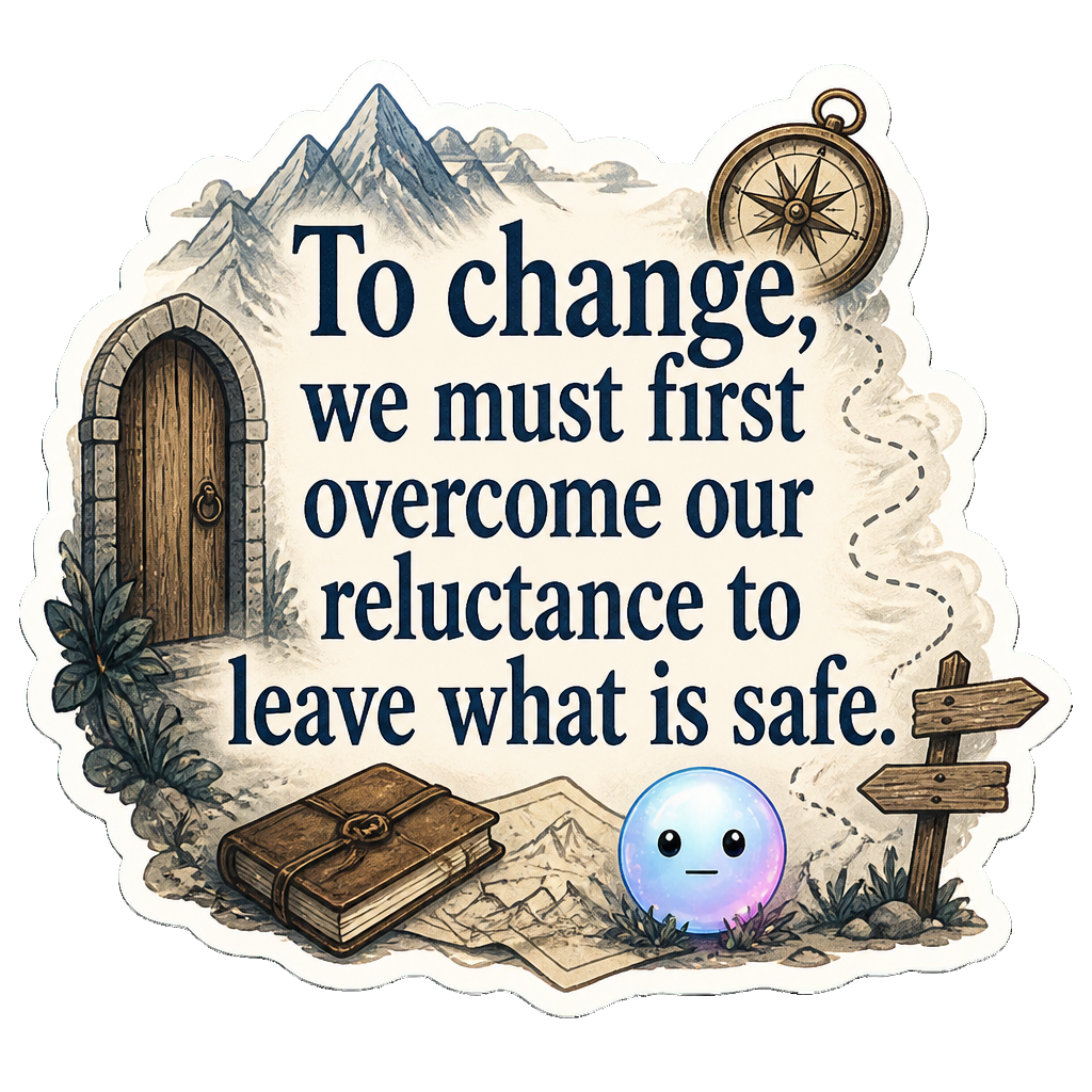 To change, we must first overcome our reluctance to leave what is safe.