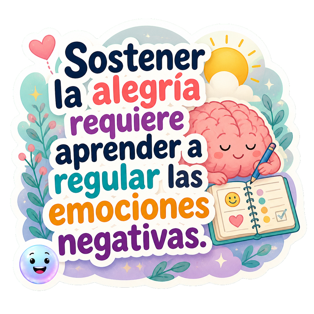 Sostener la alegría requiere aprender a regular las emociones negativas.