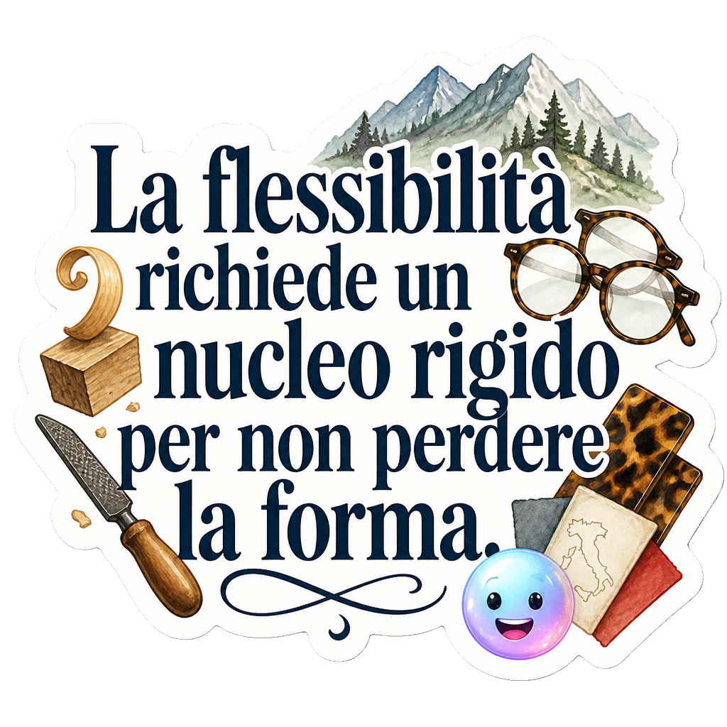 La flessibilità richiede un nucleo rigido per non perdere la forma.