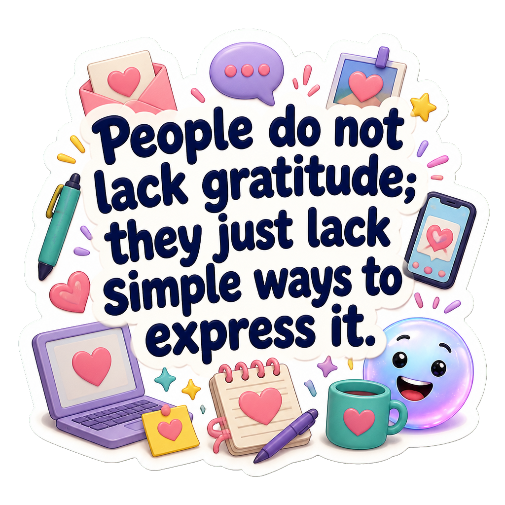 People do not lack gratitude; they just lack simple ways to express it.