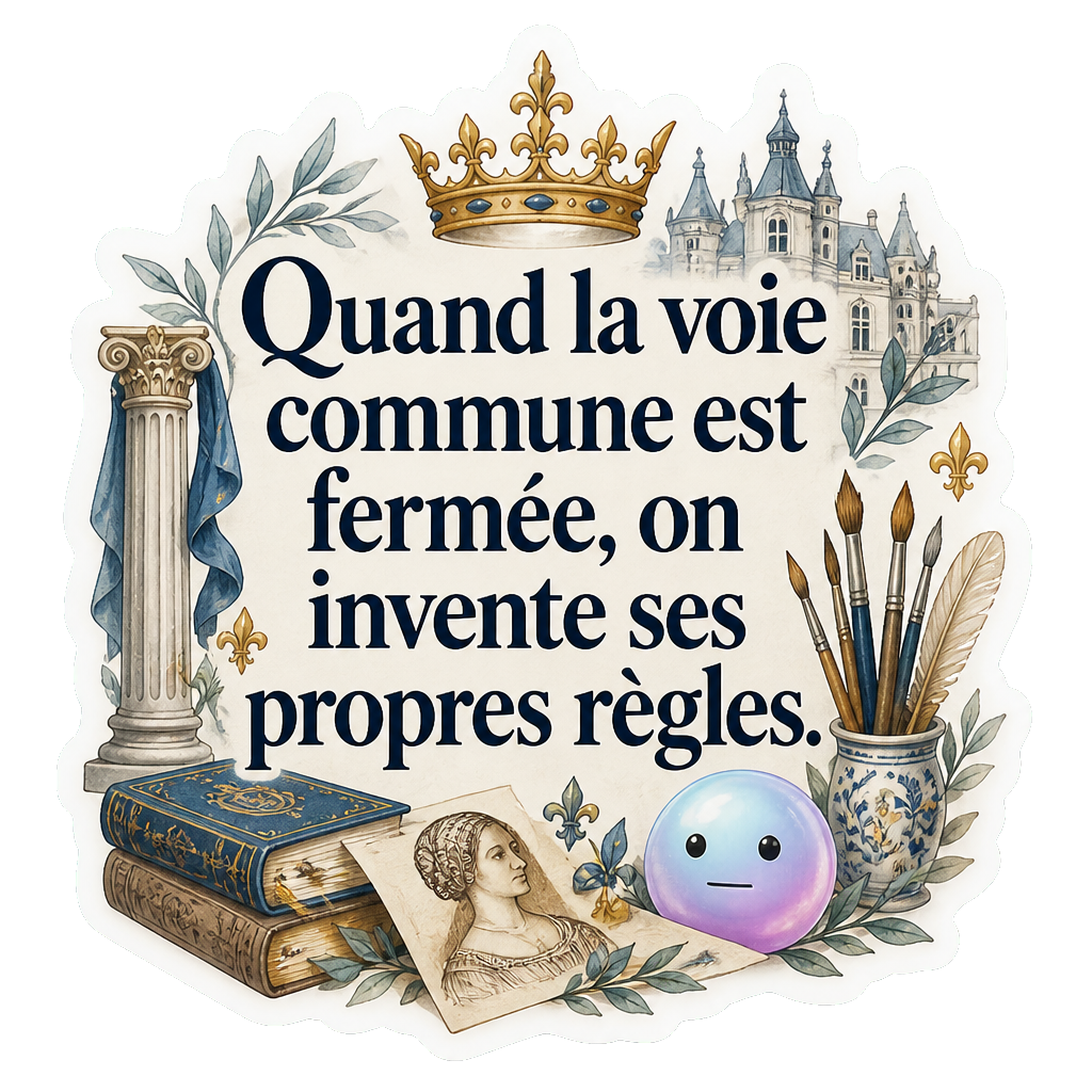 Quand la voie commune est fermée, on invente ses propres règles.