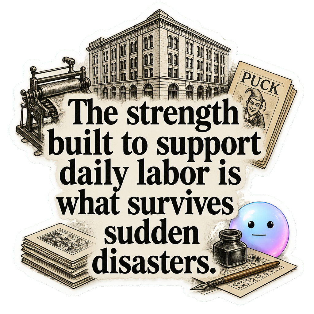 The strength built to support daily labor is what survives sudden disasters.