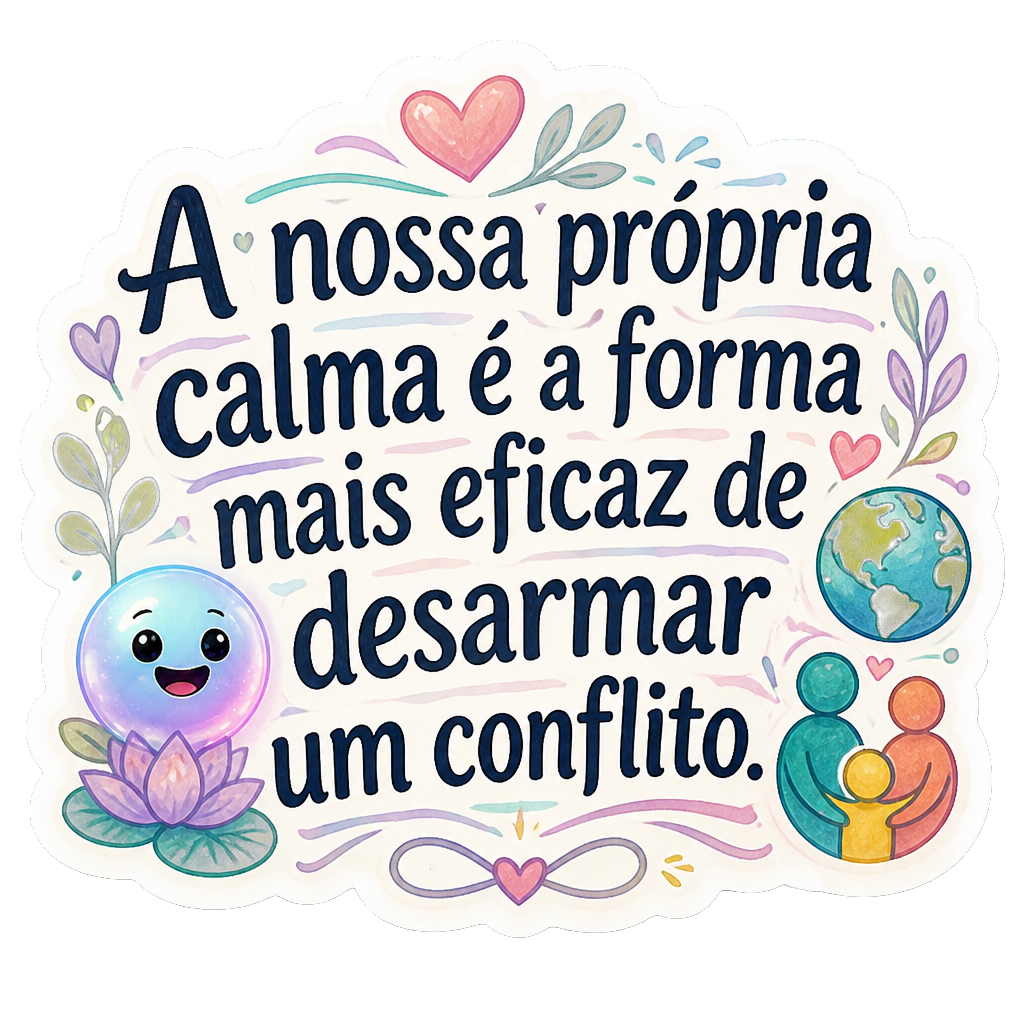 A nossa própria calma é a forma mais eficaz de desarmar um conflito.