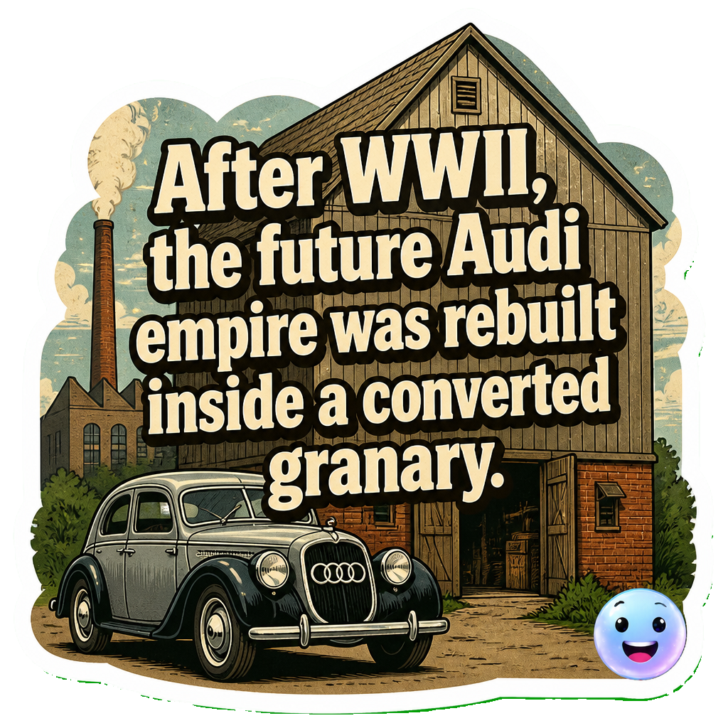 After WWII, the future Audi empire was rebuilt inside a converted granary.