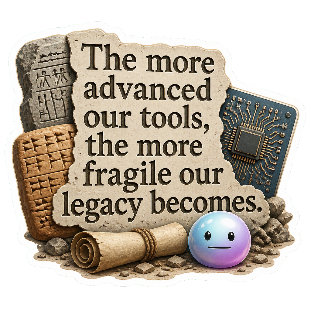 The more advanced our tools, the more fragile our legacy becomes.