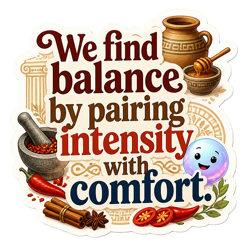 We find balance by pairing intensity with comfort.