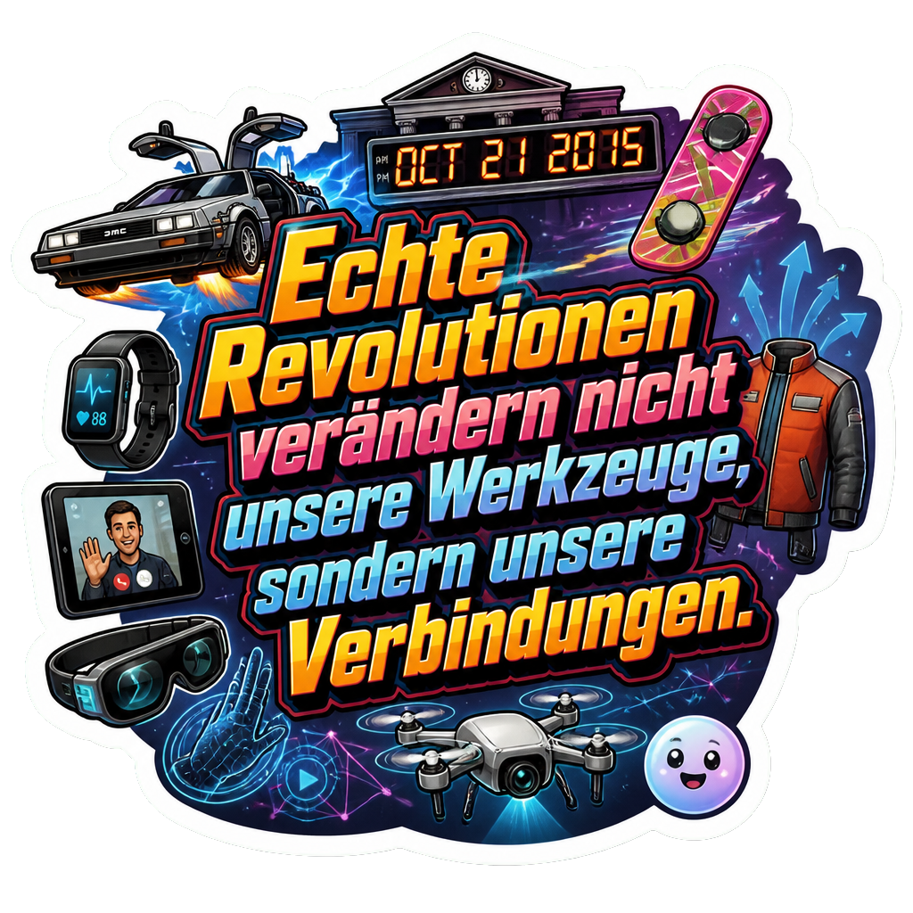 Echte Revolutionen verändern nicht unsere Werkzeuge, sondern unsere Verbindungen.