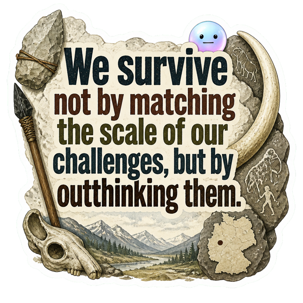 We survive not by matching the scale of our challenges, but by outthinking them.