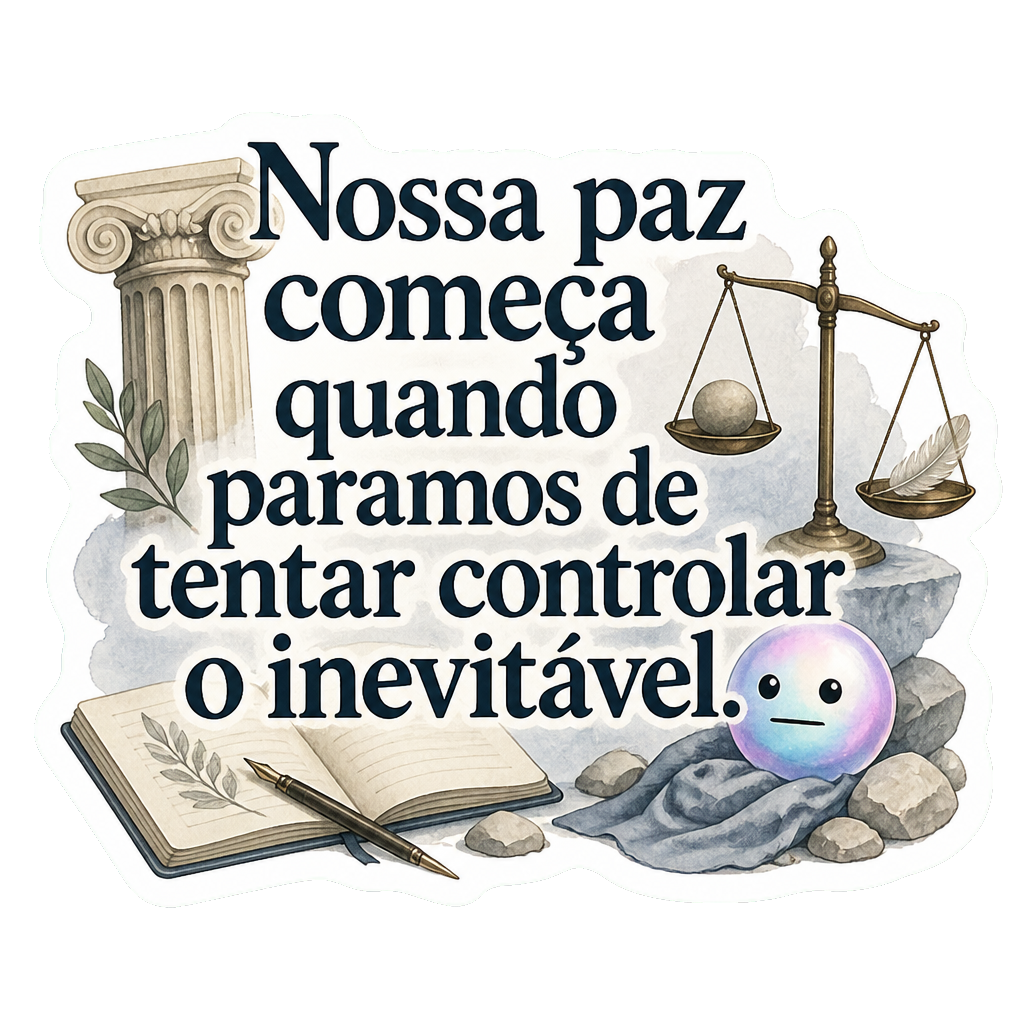 Nossa paz começa quando paramos de tentar controlar o inevitável.