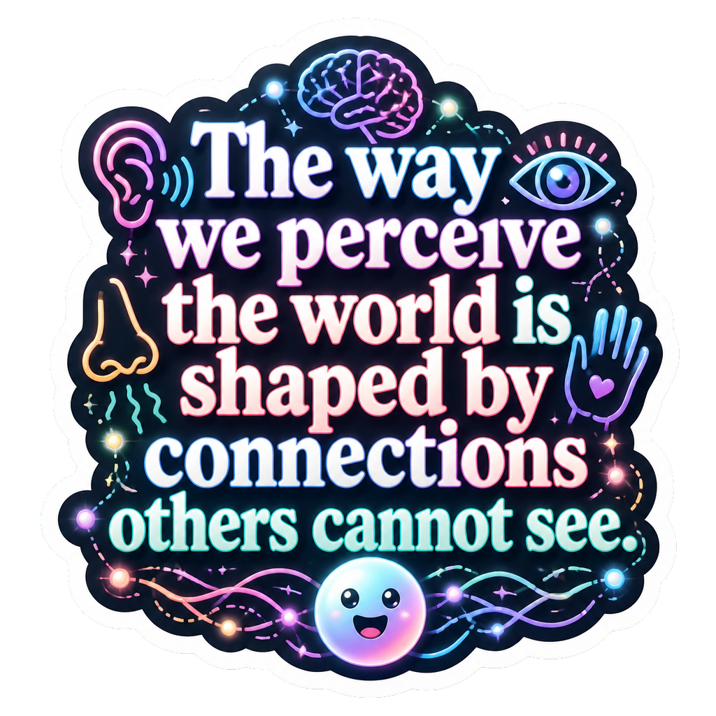 The way we perceive the world is shaped by connections others cannot see.