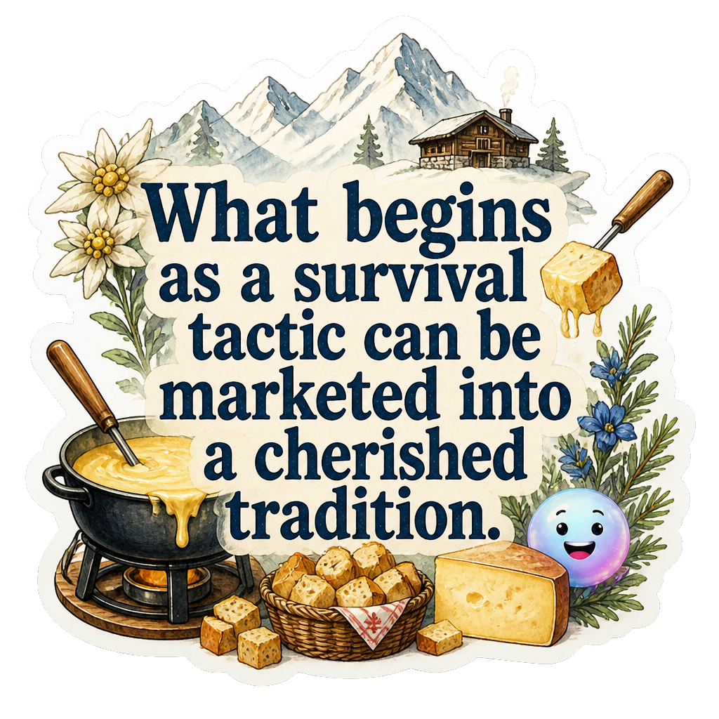 What begins as a survival tactic can be marketed into a cherished tradition.