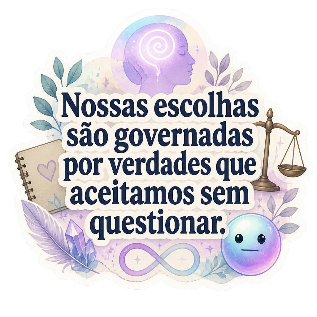 Nossas escolhas são governadas por verdades que aceitamos sem questionar.