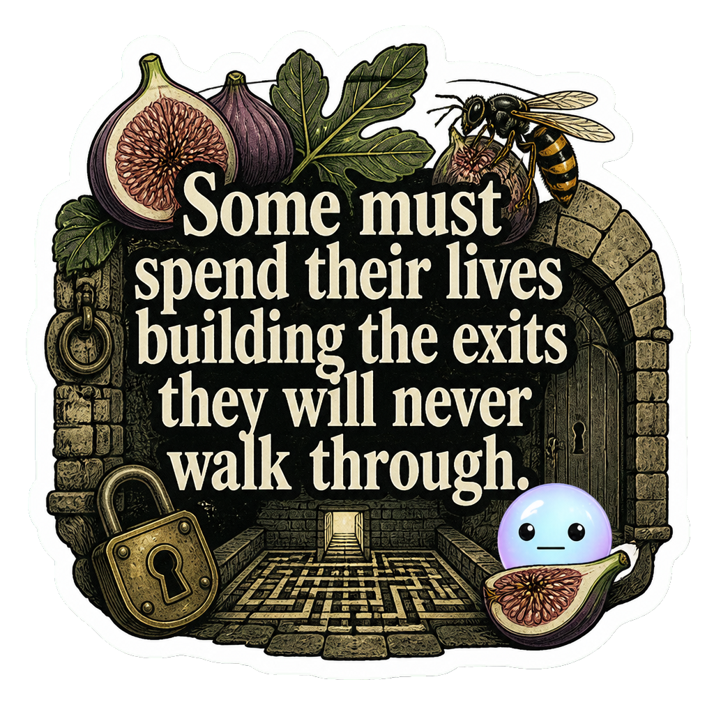 Some must spend their lives building the exits they will never walk through.