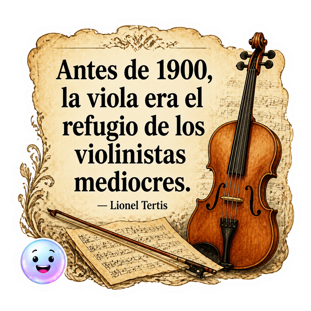 Antes de 1900, la viola era el refugio de los violinistas mediocres.