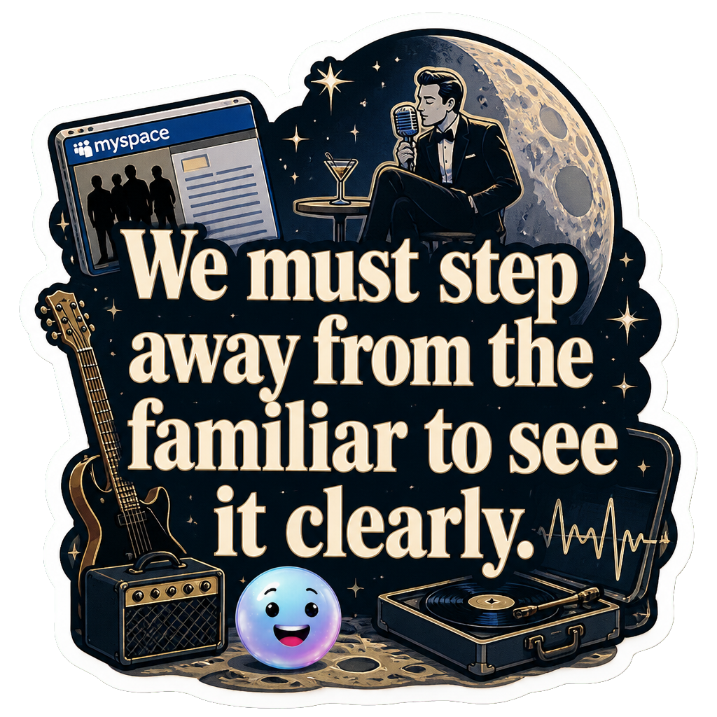 We must step away from the familiar to see it clearly.