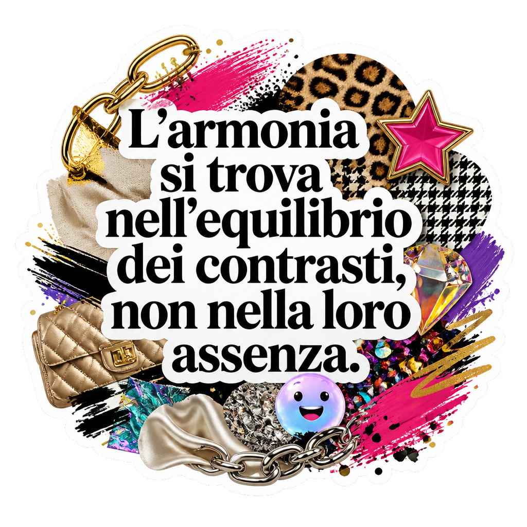 L'armonia si trova nell'equilibrio dei contrasti, non nella loro assenza.