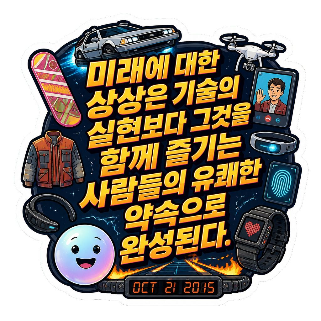 미래에 대한 상상은 기술의 실현보다 그것을 함께 즐기는 사람들의 유쾌한 약속으로 완성된다.
