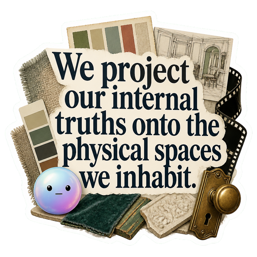 We project our internal truths onto the physical spaces we inhabit.
